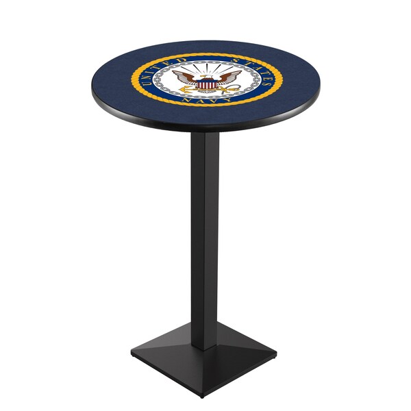 42" Blk Wrinkle U.S. Navy Pub Table